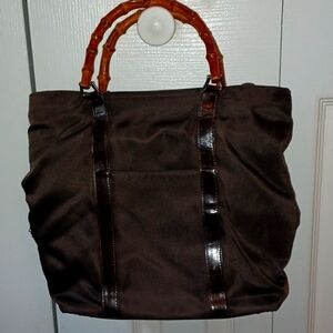 GUCCI Bamboo Black Handbag